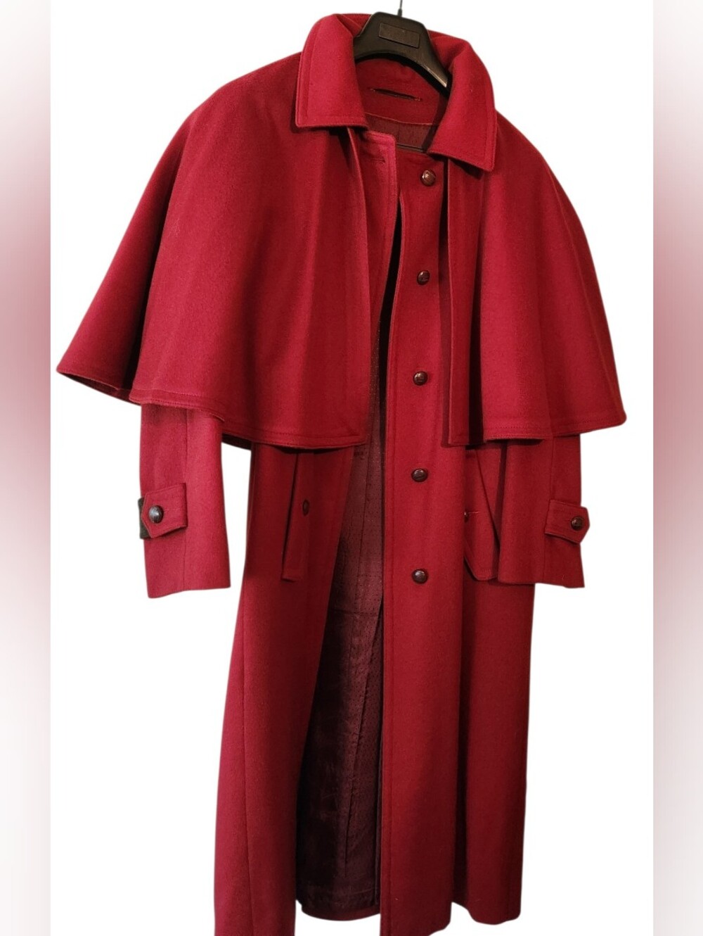 Salko Loden Alpaca Wool Vintage Coat With Cape Ladies Size EU 40, US 10 EUC $375